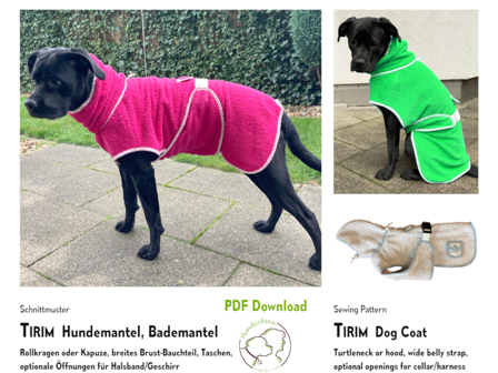 TIRIM Hundemantel, Hundebademantel